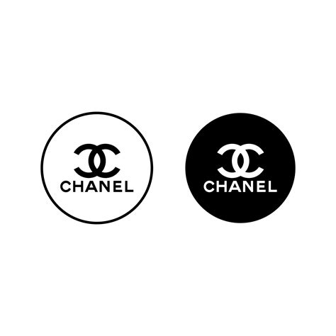 chanel logo black circle|Chanel black and white logo.